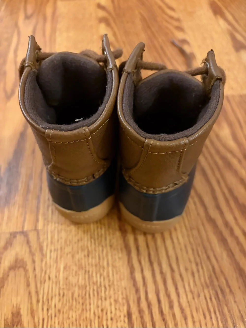 Sperry Kids Navy and Brown Duck Boots